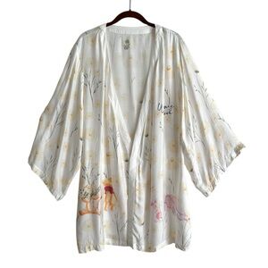 Disney Winnie the Pooh Floral Kimono Robe Primark XL Tigger Piglet Eeyore Lounge